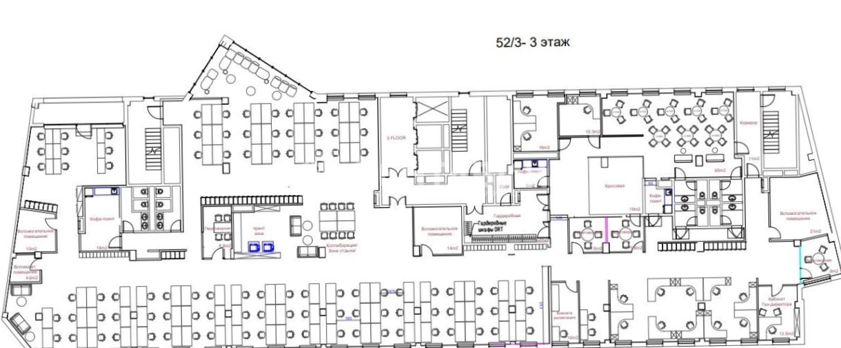 Офис Riverside Towers, строение 3 площадью 4004 квадратных метров