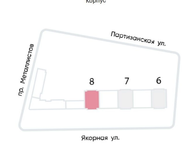 Помещение свободного назначения Большая Охта площадью 115 квадратных метров