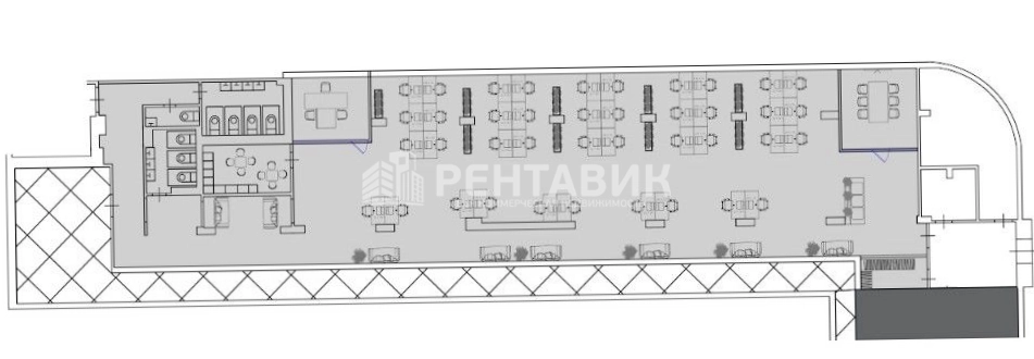 Офис Цветной, 30 площадью 761 квадратных метров