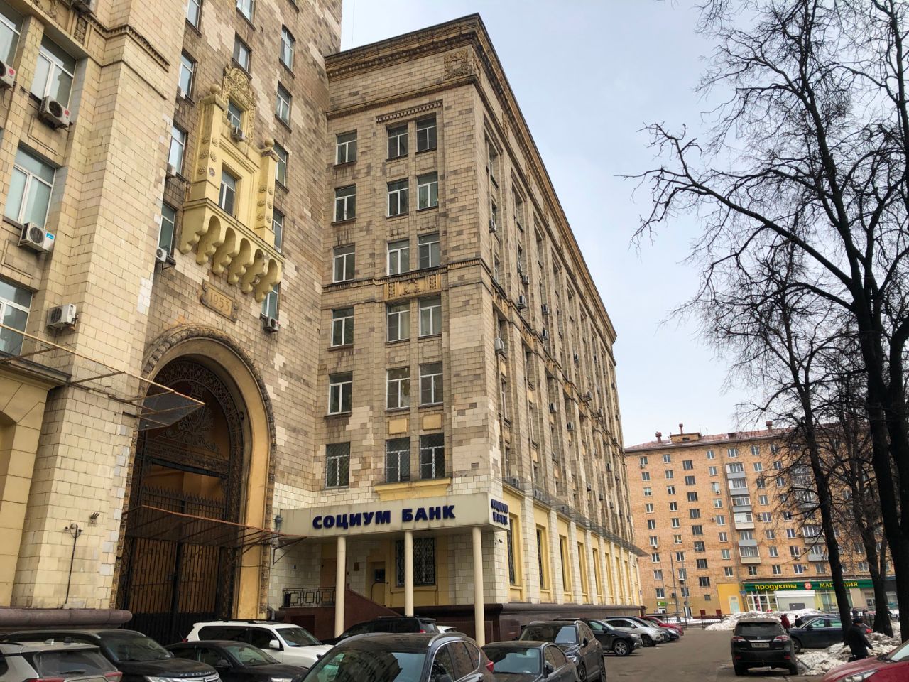 фасад дома, здание по адресу г Москва, Ленинградский пр-кт, д 80 к 16 