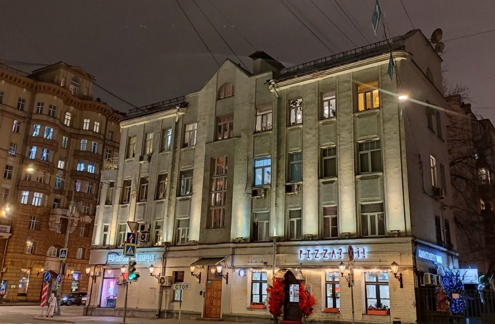 фасад дома, здание по адресу г Москва, пр-кт Мира, д 77 к 1