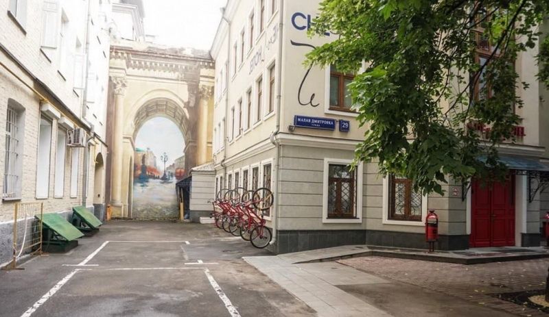 фасад дома, здание по адресу г Москва, ул Садовая-Триумфальная, д 20 стр 2