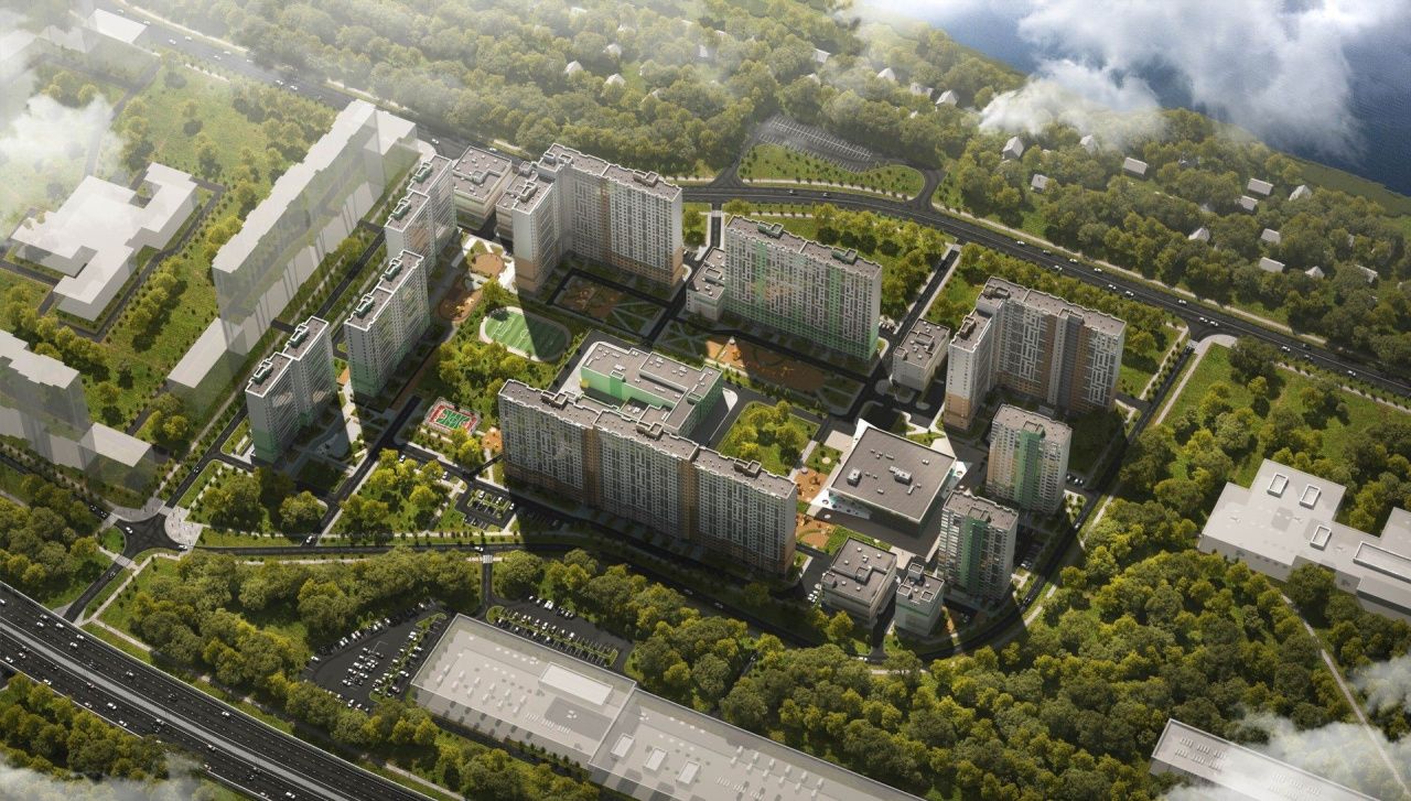 фасад дома, здание по адресу г Санкт-Петербург, Муринская дорога, д 8 к 4 стр 1