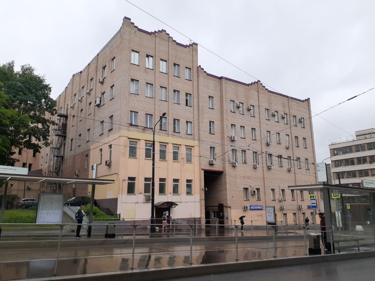 фасад дома, здание по адресу г Москва, 3-й Сыромятнический пер, д 3/9 стр 1