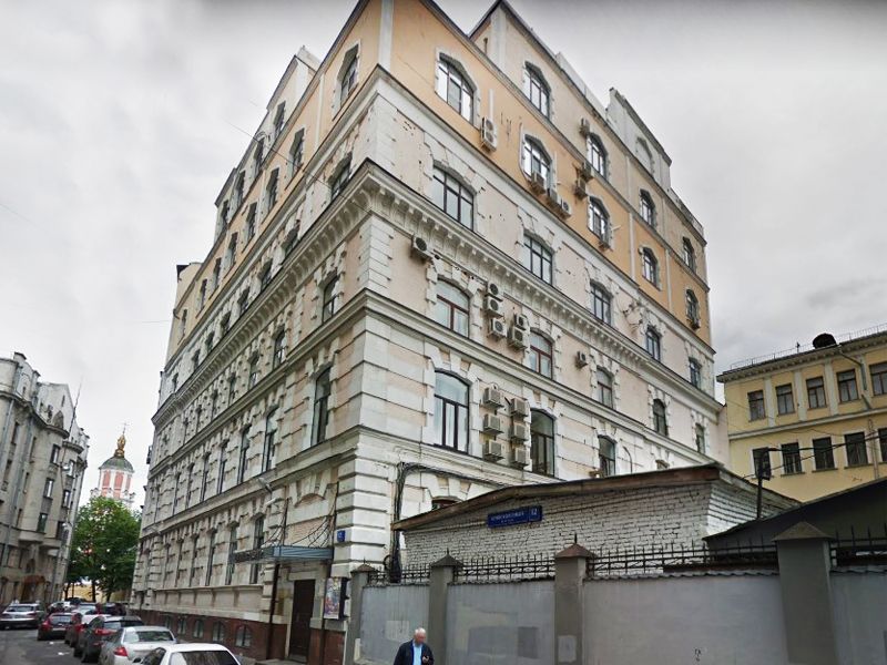 фасад дома, здание по адресу г Москва, Кривоколенный пер, д 12 стр 1