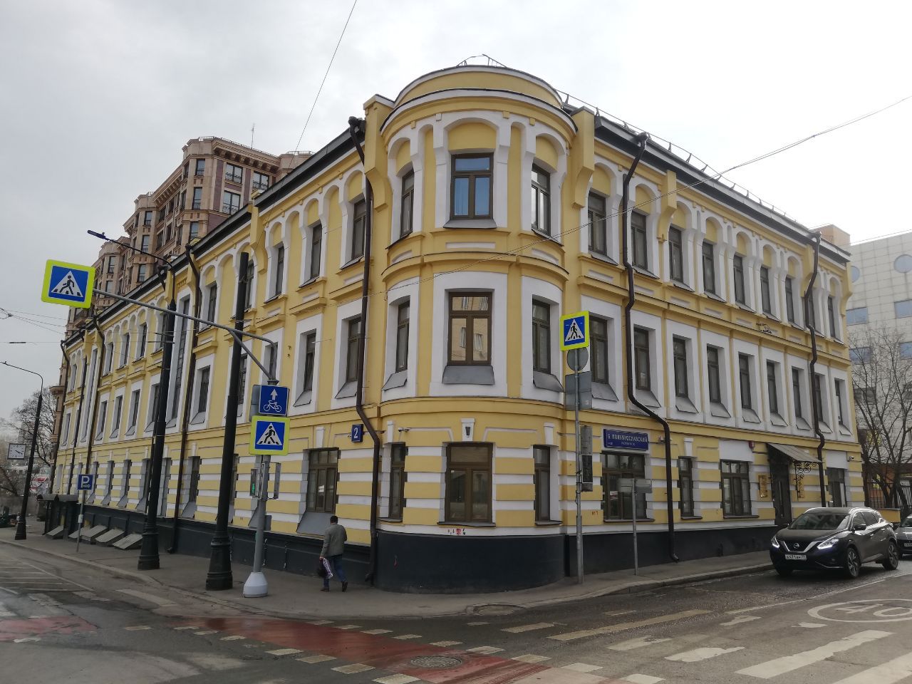 фасад дома, здание по адресу г Москва, Костомаровский пер, д 2