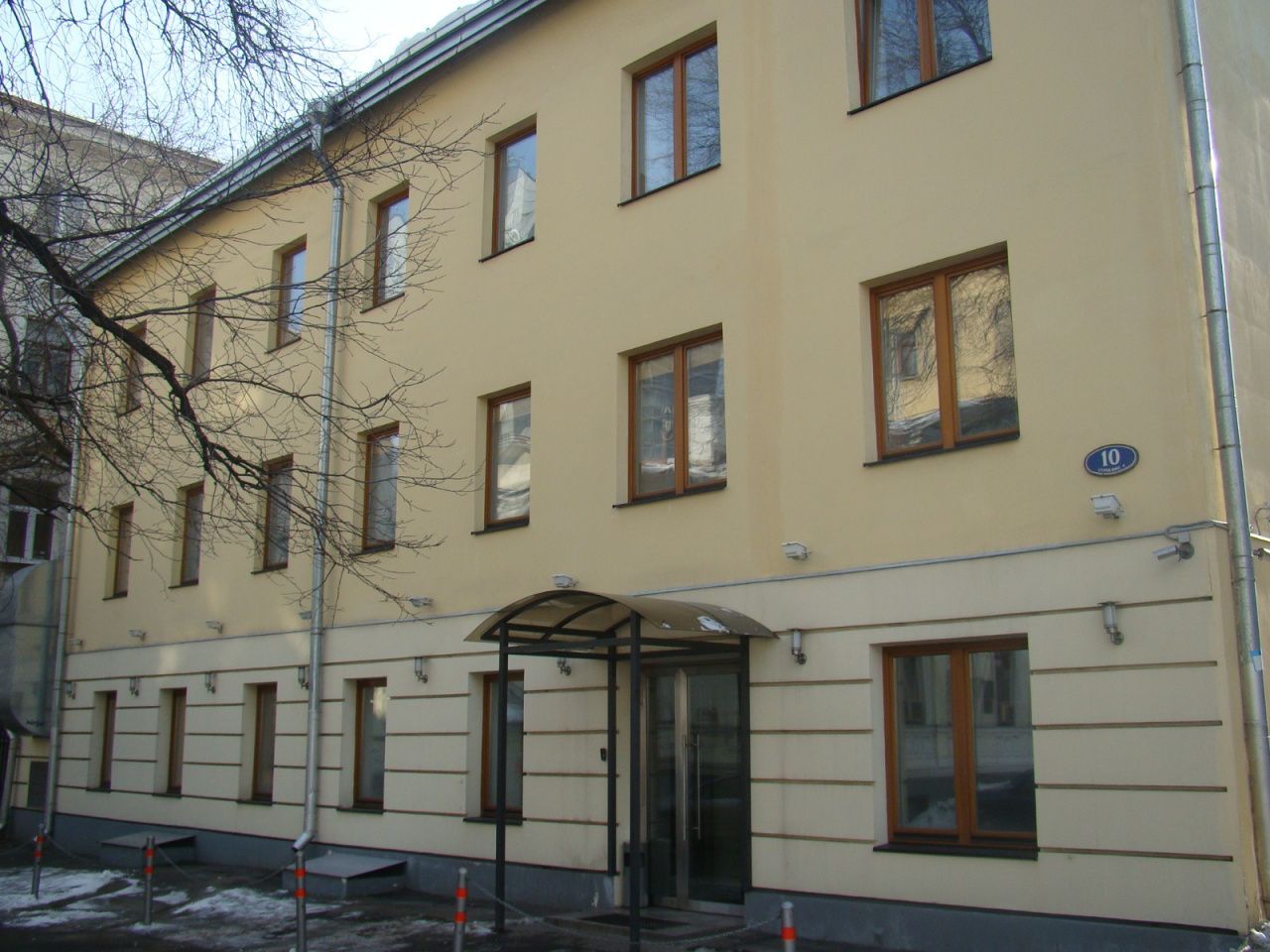 фасад дома, здание по адресу г Москва, Воротниковский пер, д 10 стр 4