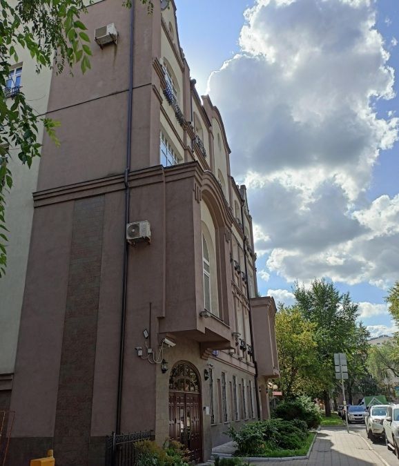 фасад дома, здание по адресу г Москва, пер 1-й Вышеславцев, д 6