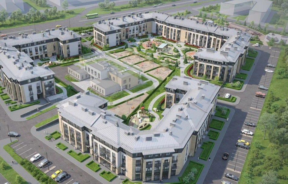 фасад дома, здание по адресу г Санкт-Петербург, поселок Стрельна, пр-кт Буденного, д 20 к 1 стр 1